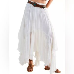 Free People White Clover Boho Skirt